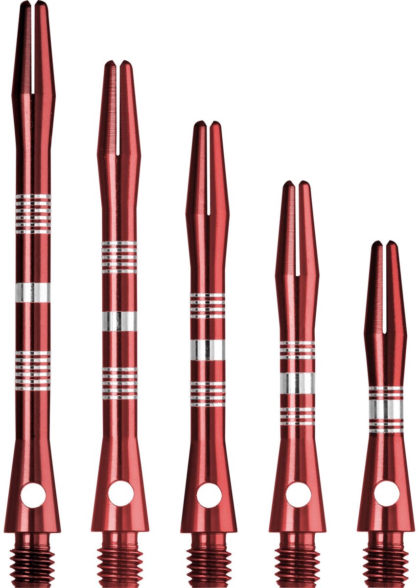Dartshopper Aluminium Regrooved Red - Dart Shafts Long
