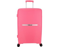 Decent CROSS-ONE Grote maat koffer 76 × 47 × 28 - Reiskoffer met wielen - Lichtgewicht koffer - Reiskoffer groot - Veilig TSA Cijferslot - Pink