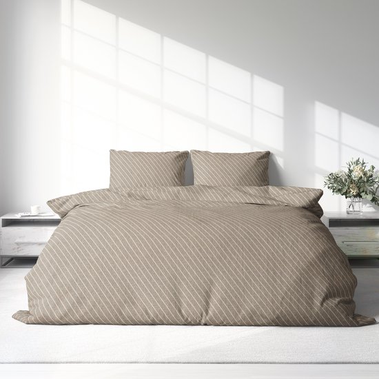 Housse de couette 100 % Katoen Premium - 240 x 220 cm (Twin) - Beige Jeans
