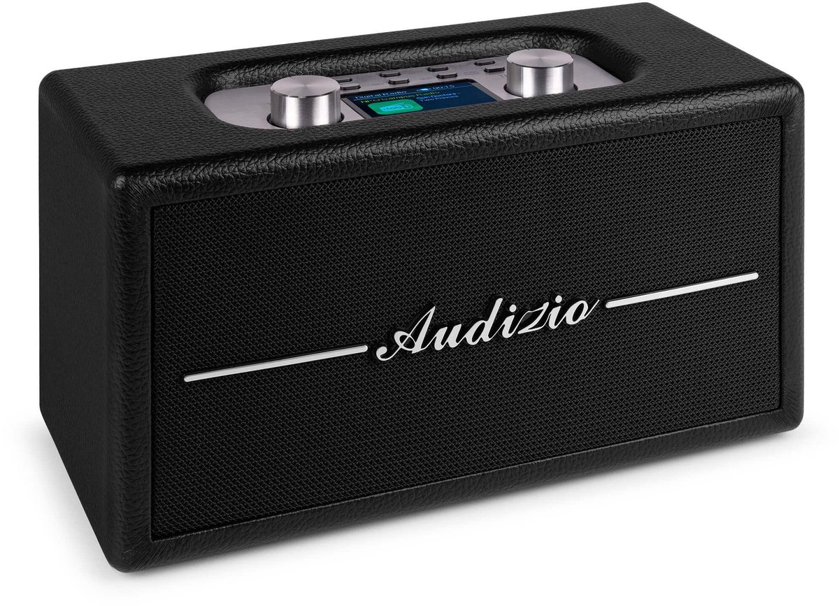 Audizio Monza Radio DAB Stéréo Bluetooth Noir - 50W, Écran LCD, Alarme, Idéal Maison Et Voyage