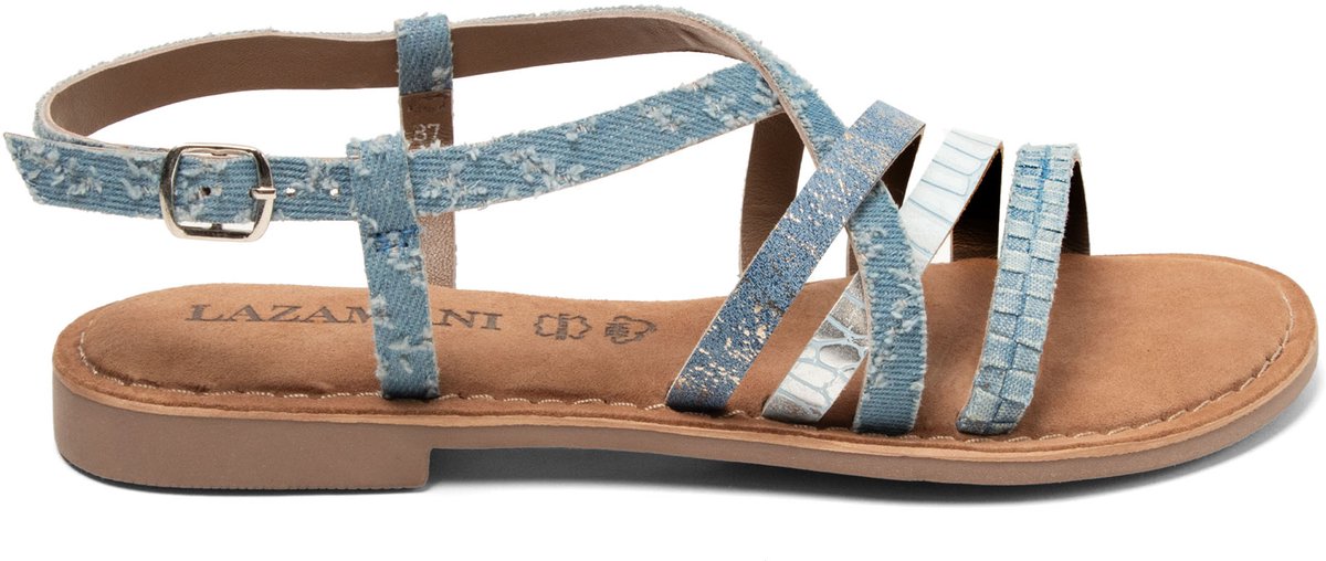 Lazamani - Zuri Dames Sandalen Denim - Maat 42