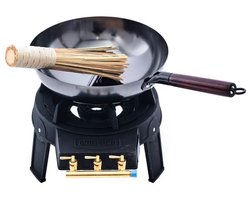 Grill Guru Easy Asia complete outside burner kit met wok