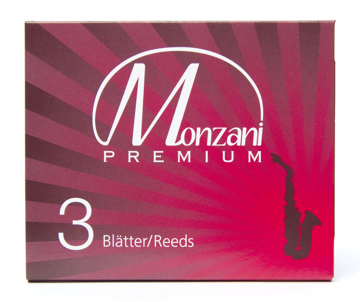 Monzani Premium B-Klarinette DEU 2,5 doos met 3 rieten - Duits Bb-klarinetriet