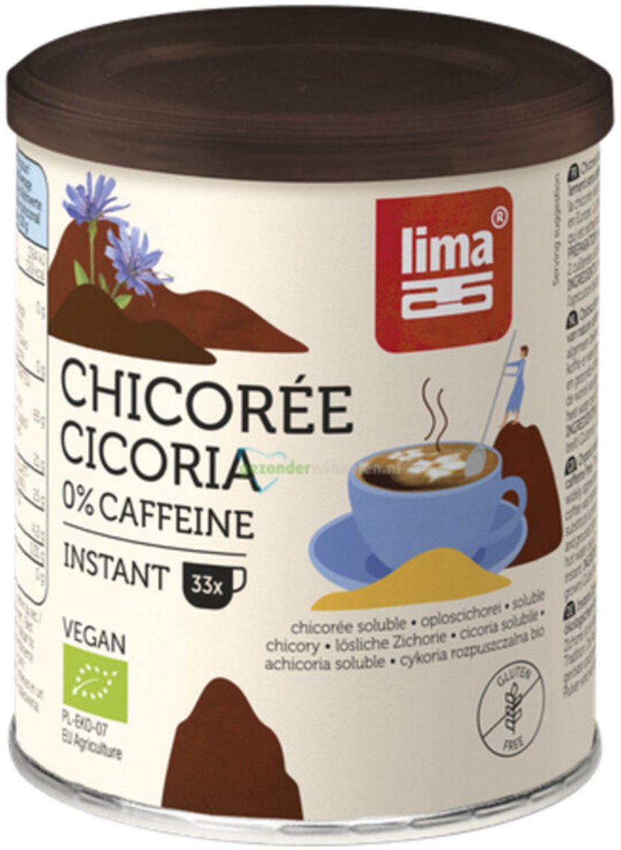 Lima Chicory Instant Biologisch - 3 x 100 gr - Voordeelverpakking