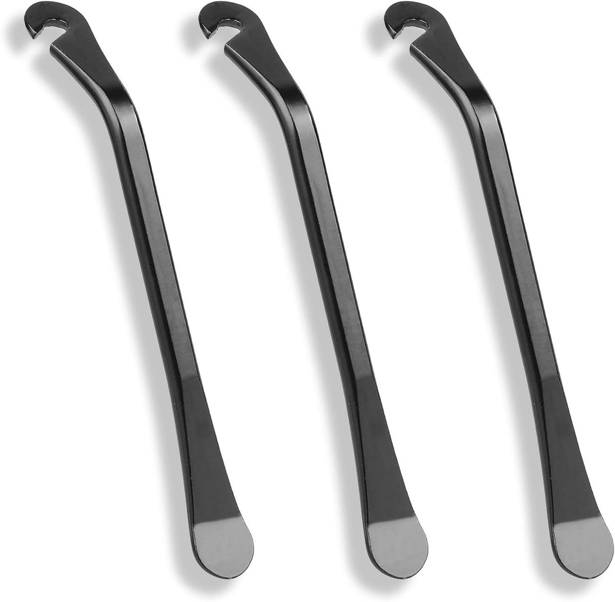 Allecto Plus - Bandenlichter Fiets 3 Stuks Metaal Zwart 12 cm - Fiets Montagehendel - Fietsgereedschap Fietsbanden Verwisselen