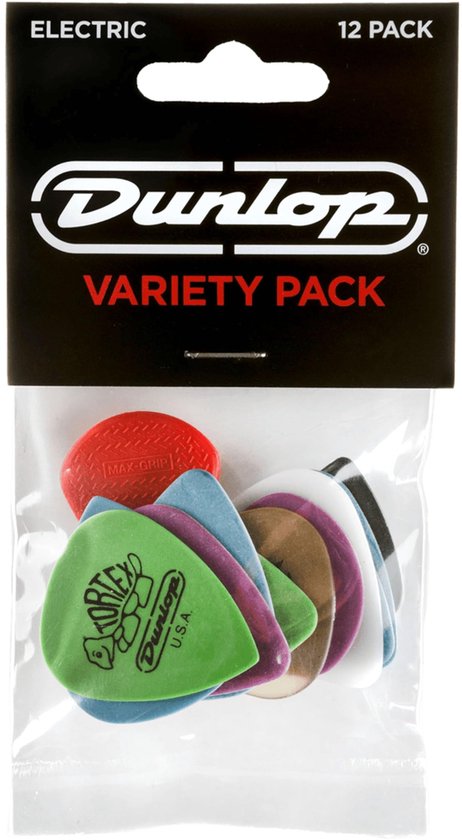 Dunlop PVP113 Electric Variety Plectrum 12-Pack - Plectra, light / medium, mix van 12 stuks