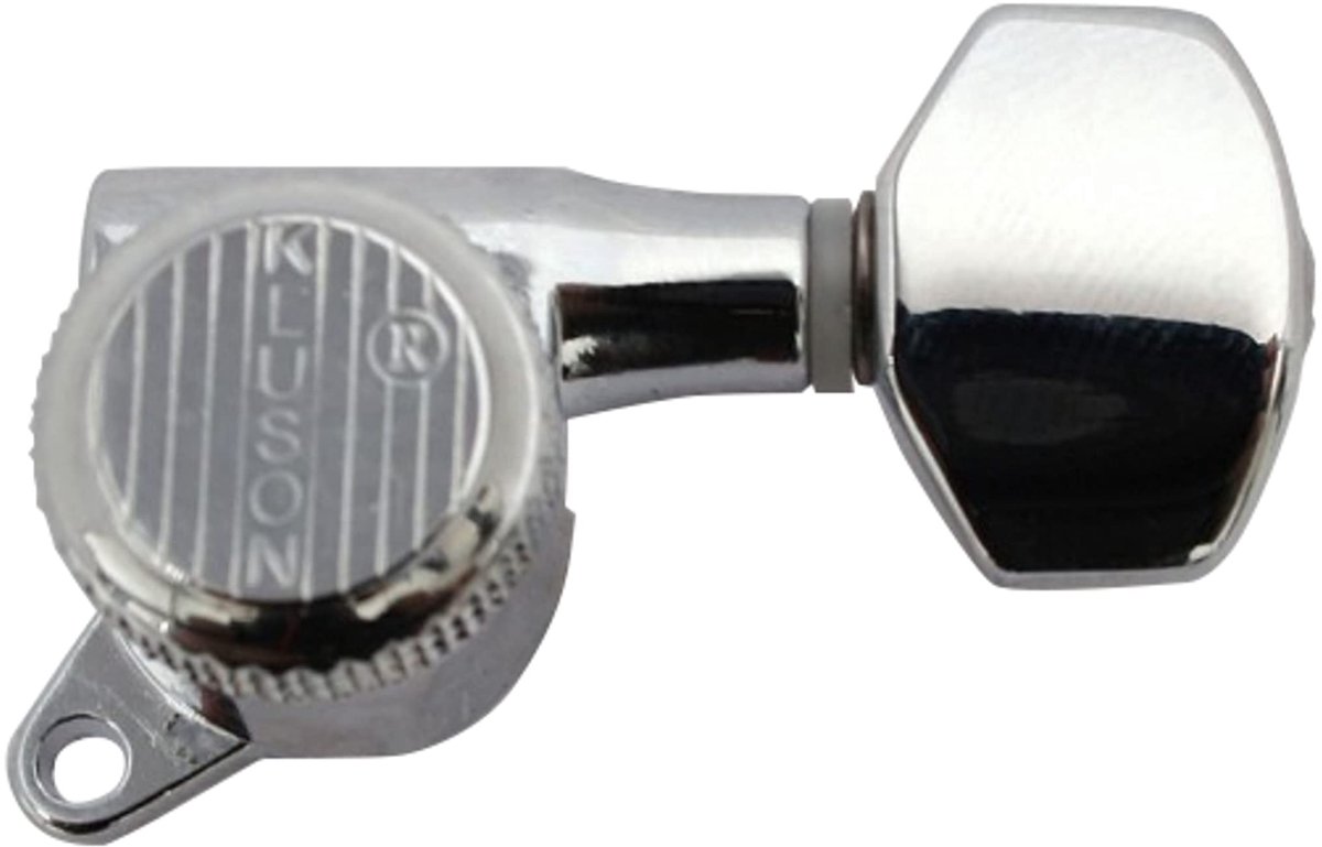 Kluson Backlock mechanieken 6L 45° CH Chrom - Stemmechaniek voor gitaar