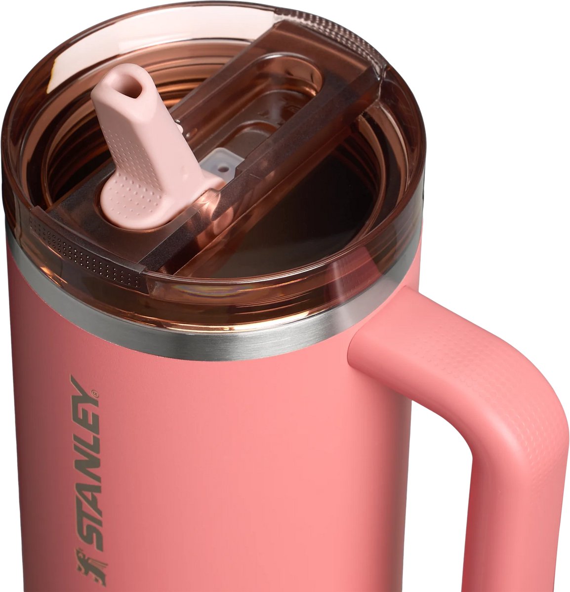 Stanley Quencher ProTour Flip Straw Tumbler - 1.2L - RVS - Terracotta - Roze - Stanley Cup met Rietje en Handvat - Thermosbeker - Thermosfles - Beker - Drinkbeker - Drinkfles - Fles - Koffiebeker To Go - Mug - Waterfles – foto 3