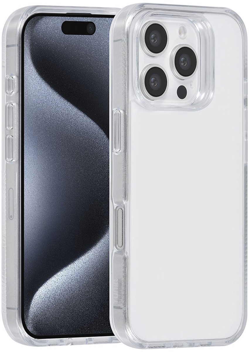 TUNIQ telefoonhoesje voor Apple iPhone 16 Pro - Siliconen backcover - Wit
