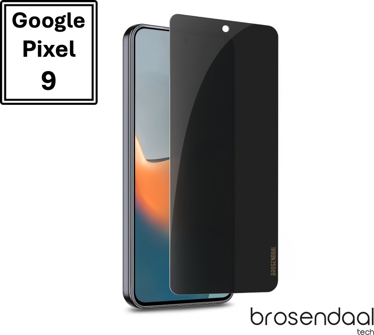 Brosendaal Privacy Screenprotector voor Google Pixel 9 – Mat Privacy Glass – Anti Reflectie – Kras- en Valbestendig