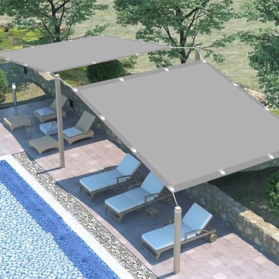 Antraciet zonwering UV-bestendige 2 x 2 meter kopen? | Laagste