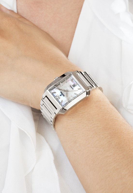 Montre dateur On The Square Mother-of-pearl