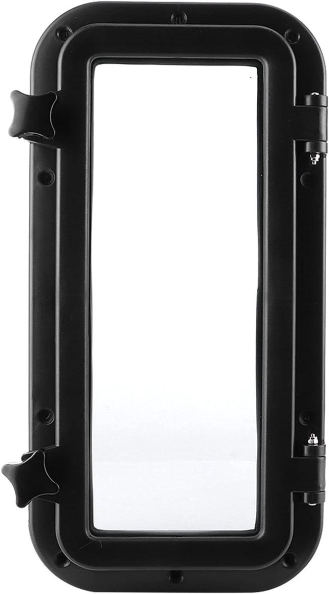 Allecto Plus - Rechthoekig Gehard Glas Patrijspoort voor Jacht – Weerbestendig Raam van 400x200mm met Montagekit