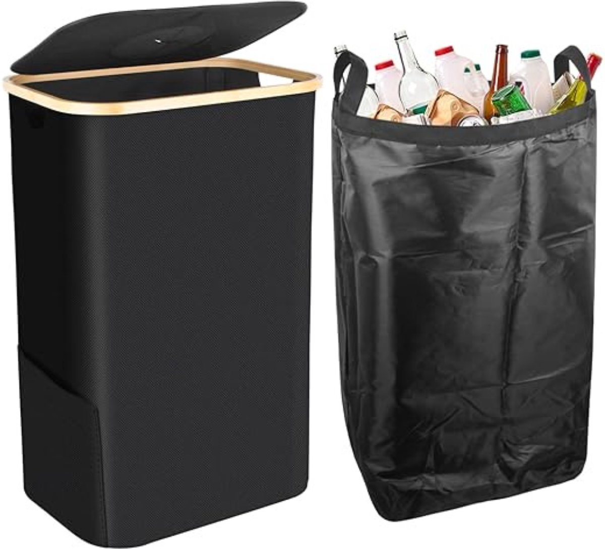 Thuys – Statiegeld Container – Container – Vuilnisbak – 100 liter – 41 x 33 x 74cm – Zwart
