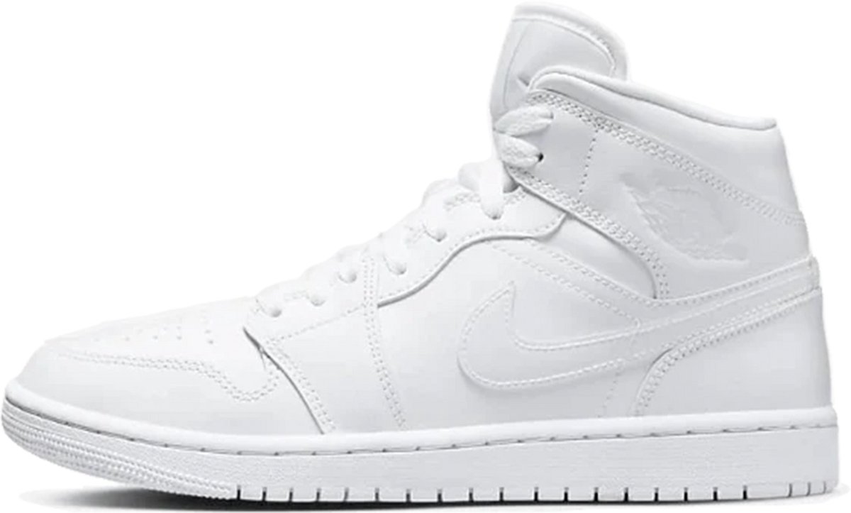 Air Jordan 1 Mid - Triple White - Sneakers Schoenen Leer Wit DV0991-111 - Maat EU 38.5 US 7.5