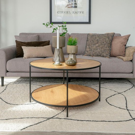 GreenForest Salontafel met opbergruimte, moderne salontafels van 99 cm voor woonkamer, X-frame ontwerp, boerderij, zwarte salontafel, ruimtebesparende woonkamertafels, eenvoudige montage, zwart