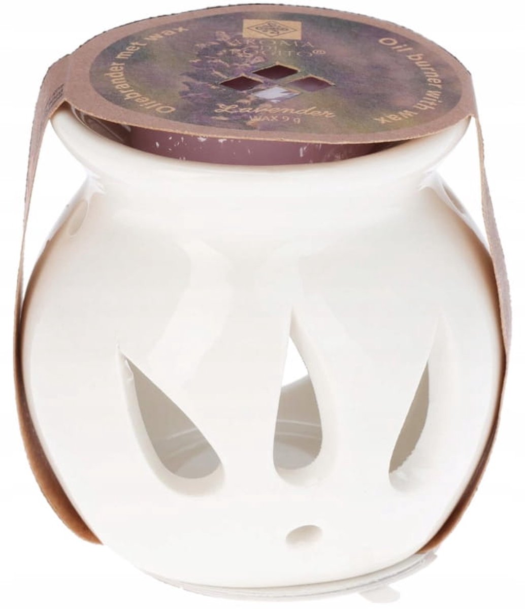 Keramische decoratieve haard met geurende was