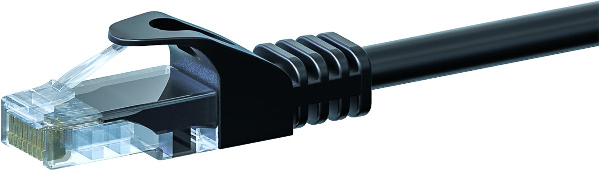 Danicom CAT5e UTP patchkabel - 10 meter zwart - CCA - netwerkkabel - internetkabel - UTP kabel - RJ45 - 1000 mbit/s