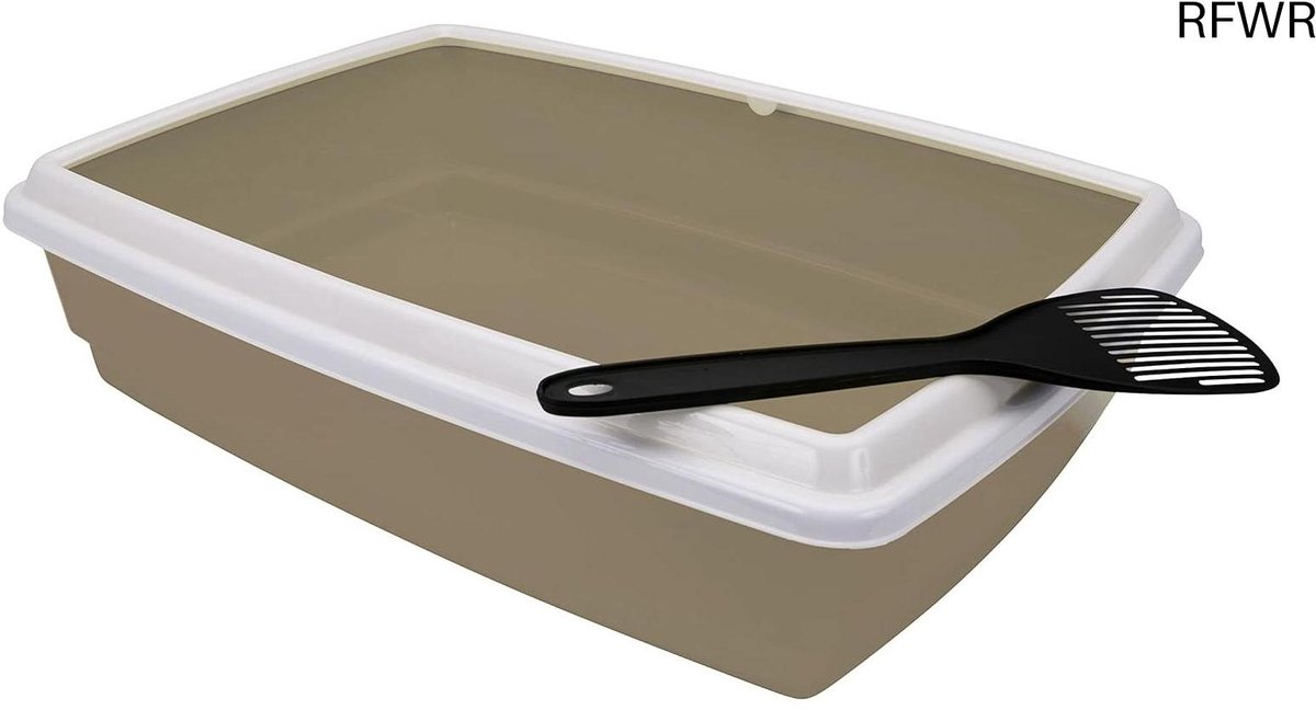 RFWR® Huisdieren Kattenbak met Rand en Schep - 44x34x11 cm