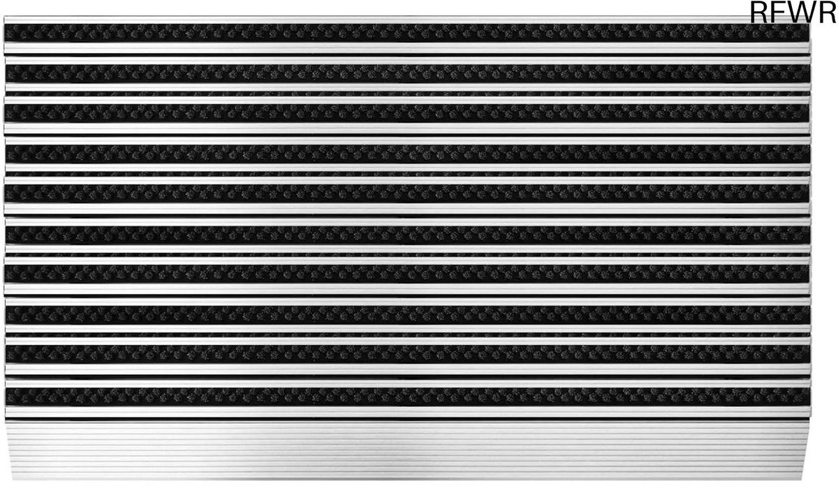 RFWR Duurzame Deurmat voor Binnen en Buiten - Antislip, Weerbestendig en Onderhoudsarm, 50 x 80 cm Aluminium frame - Slim
