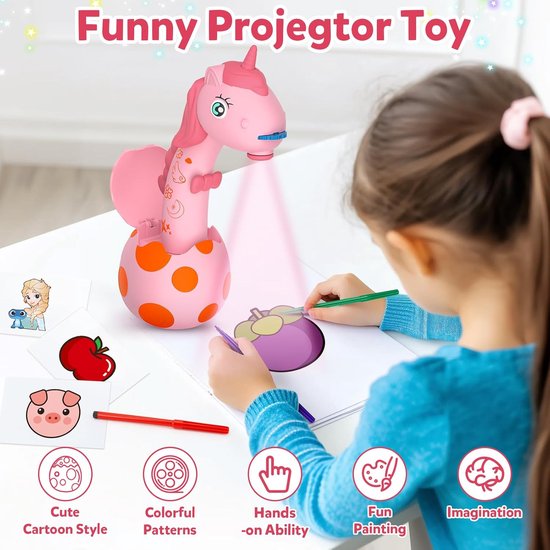 RFWR® Tekenprojector voor Kinderen met 96 Motieven - Creatief en Educatief Speelgoed voor Jongens en Meisjes van 3 tot 9 Jaar van RFWR — afbeelding 4