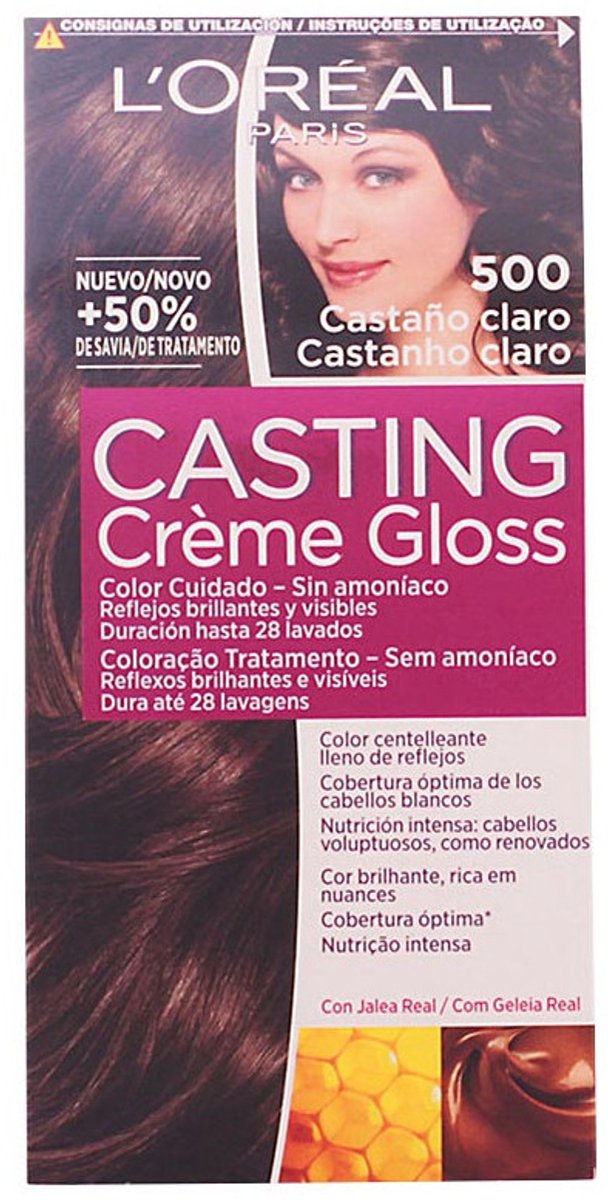Coloration L’Oréal Casting Crème Gloss – Châtain Clair Fondant 500 – Neuf