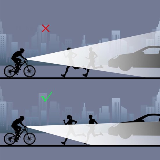fietslamp voorlicht - 6 LED heldere fietslamp - fietslamp - koplamp - fiets voorlicht - 2000 lumen lichtgewicht fietskoplamp - 4800 mAh USB oplaadbare fietskoplamp - IPX-6 waterdichte fietskoplamp - accessoires geschikt voor alle fietsen — afbeelding 5