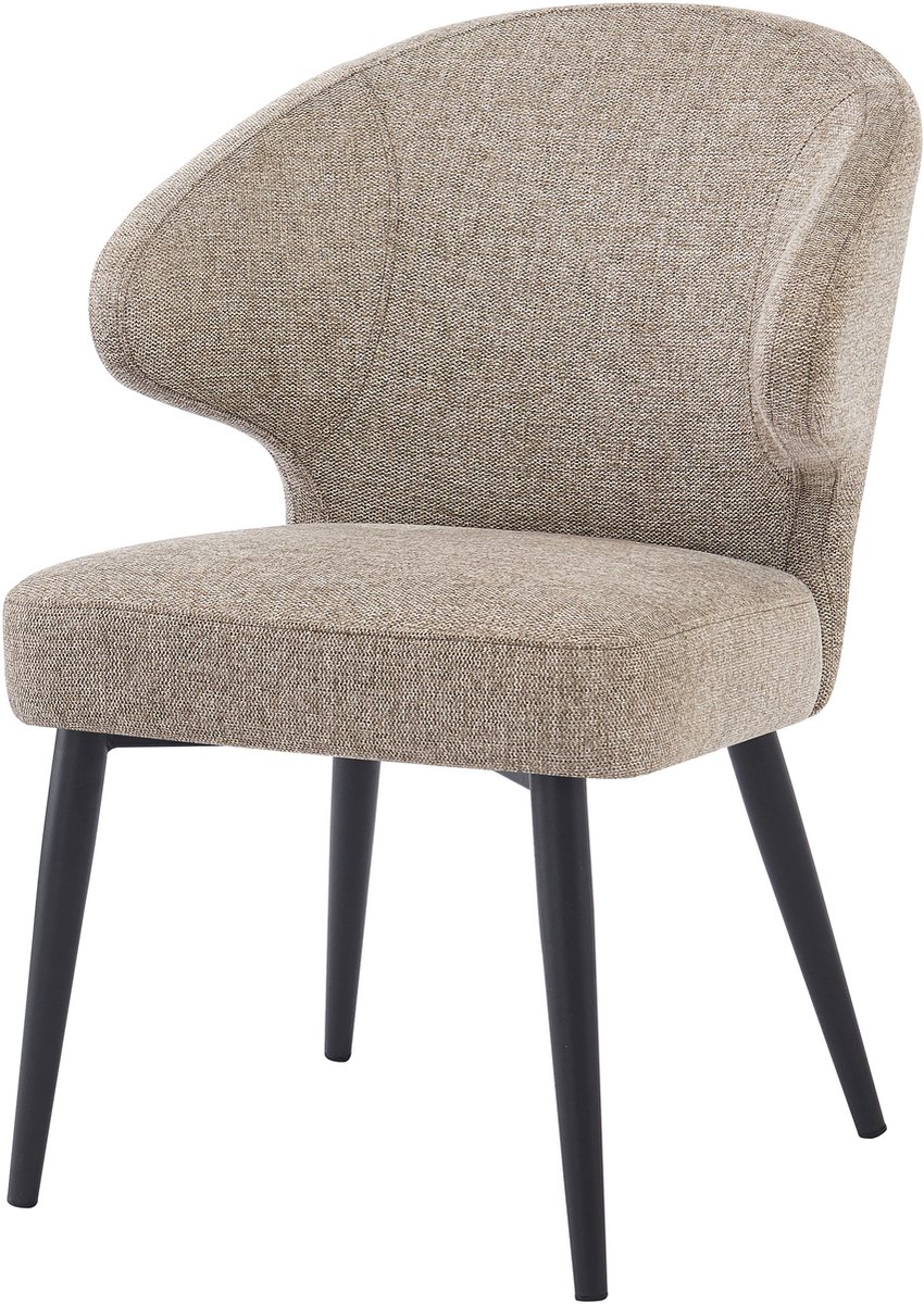 Livingfurn Eetkamerstoel Donna Beige Katoen