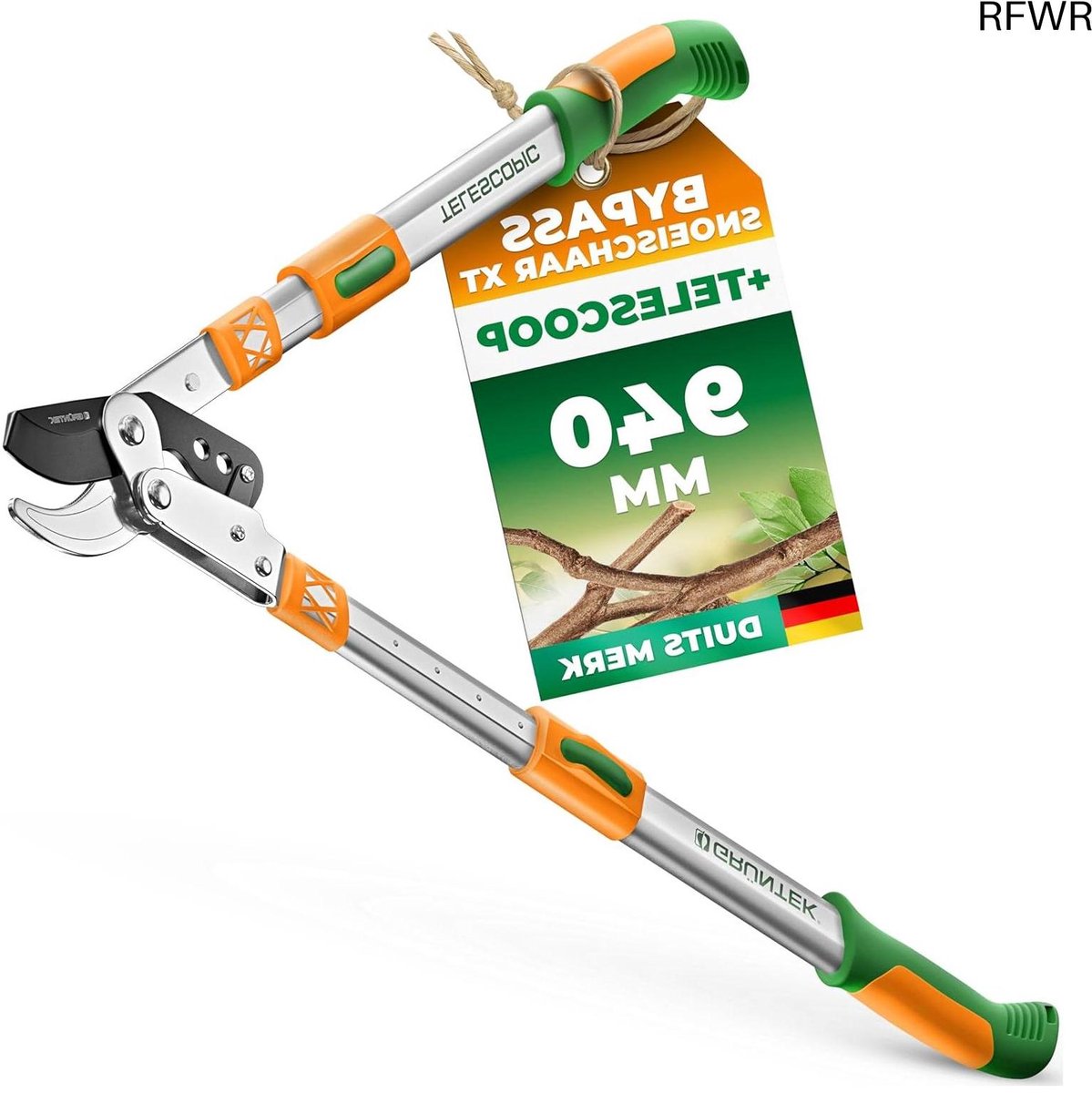 RFWR® Telescoopschaar met verstelbare lengte - Bypass snoeischaar van SK5-koolstofstaal - Ergonomische handgrepen voor optimaal comfort