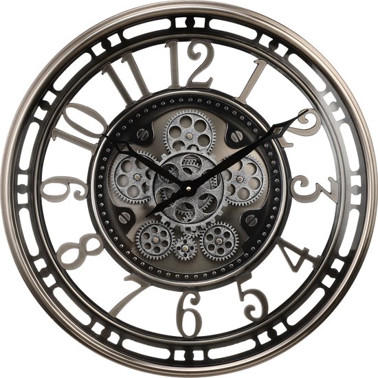 Horloge Murale En Métal Calm Noir - Horloge - Pendule