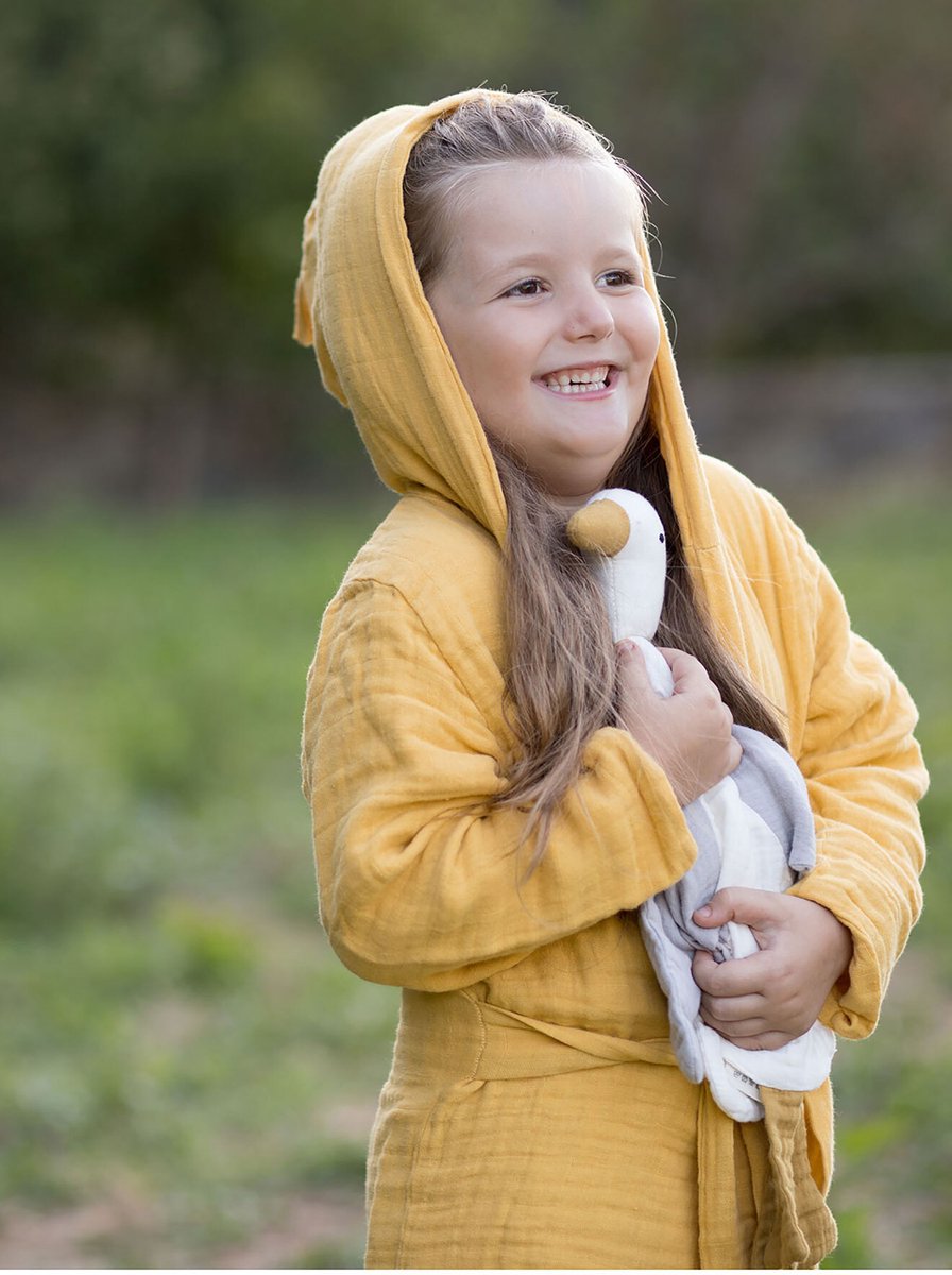 Kinderbadjas OrganicEra Biologische mousseline kinderbadjas