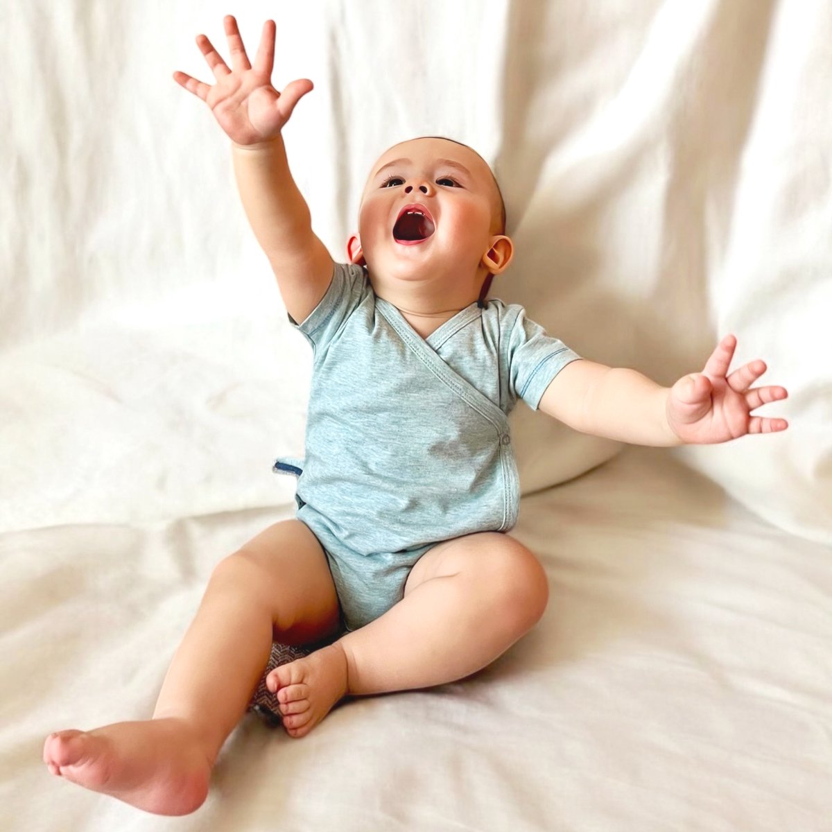 Kimonolichaam met korte mouwen OrganicEra Biologische Baby S/S Kimonobody