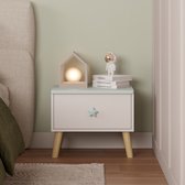Industriële houten nachtkastje voor ieder interieur! Gratis retourneren