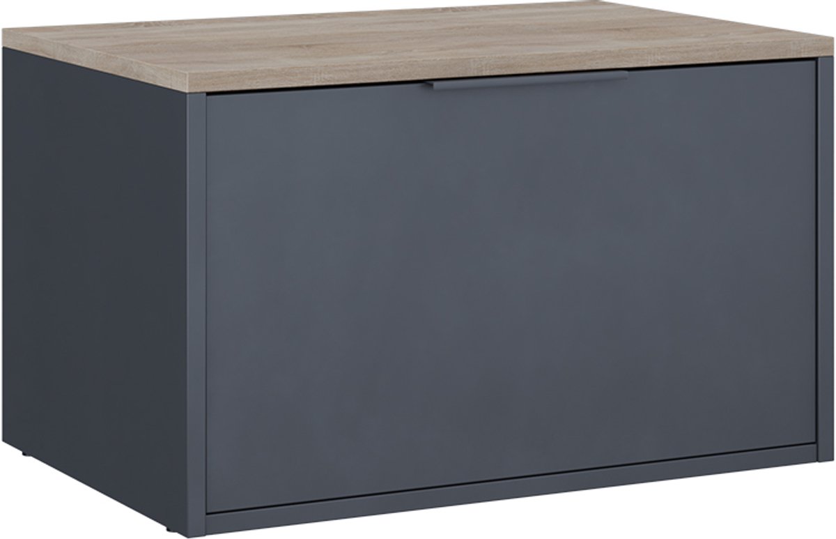 Vicco Betti Sideboard – 60 x 36 cm met deuren Antraciet/Sonoma