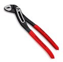 Gepolijste Knipex Alligator waterpomptang 250mm met rode handvatten.