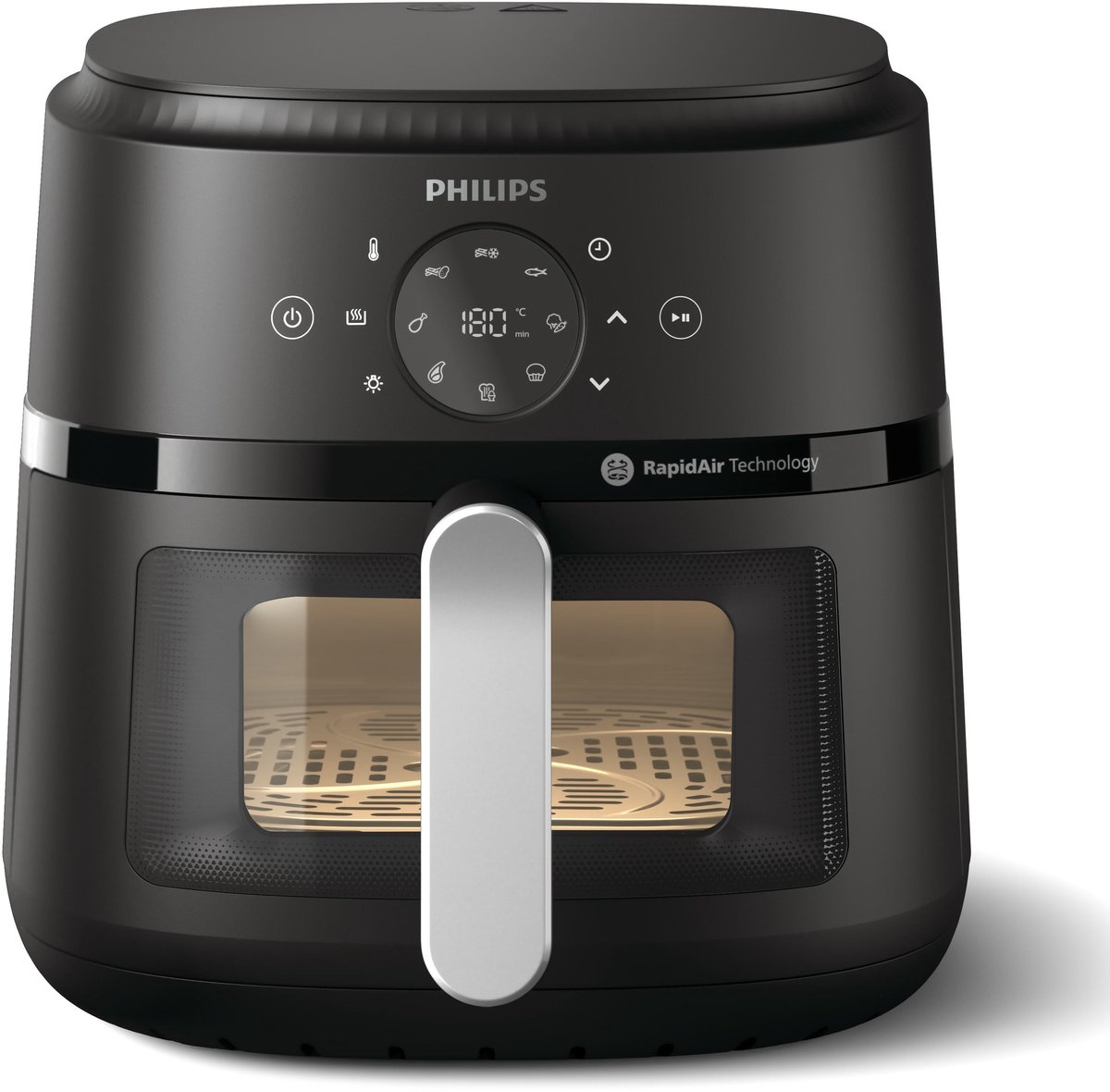 Philips Versuni 2000 - Heteluchtfriteuse - 6.2 Liter - 1700 Watt - Zwart - Philips - €74,99