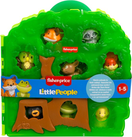 Fisher-Price Little People Bosvriendjes Draagkoffer Speelset met Figuren en 9 onderdelen van Fisher Price — afbeelding 5