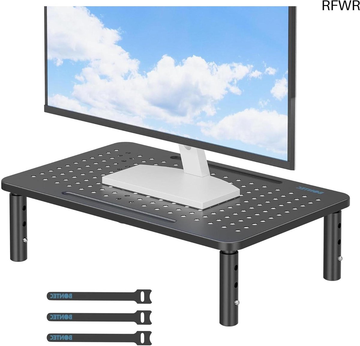 RFWR® Luchtbaan 300 x 100 x 10 cm, blauw/grijs met opbergtas en reparatieset - Inclusief gratis pomp