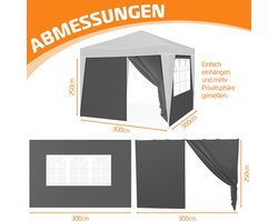 KESSER® 2x Zijwanden voor 3x3m Gazebo - Opvouwbare Gazebo | Opvouwbaar | Ruimte