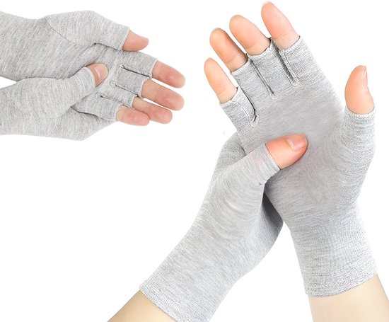 Hoogwaardige Bamboe Handschoenen M - Vingerloos Ontwerp - Zachte Compressie - Natuurlijke Stof - Vingerloze Handschoenen - Alternatief Voor Katoenen Handschoenen - Eczeem Handschoenen