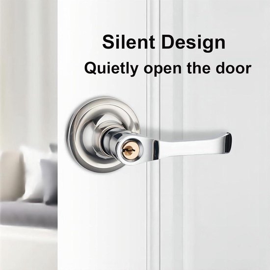 Deurklink met cilinderschild | Starx | 55 mm (Inclusief slot, RVS, Zwart) Starx