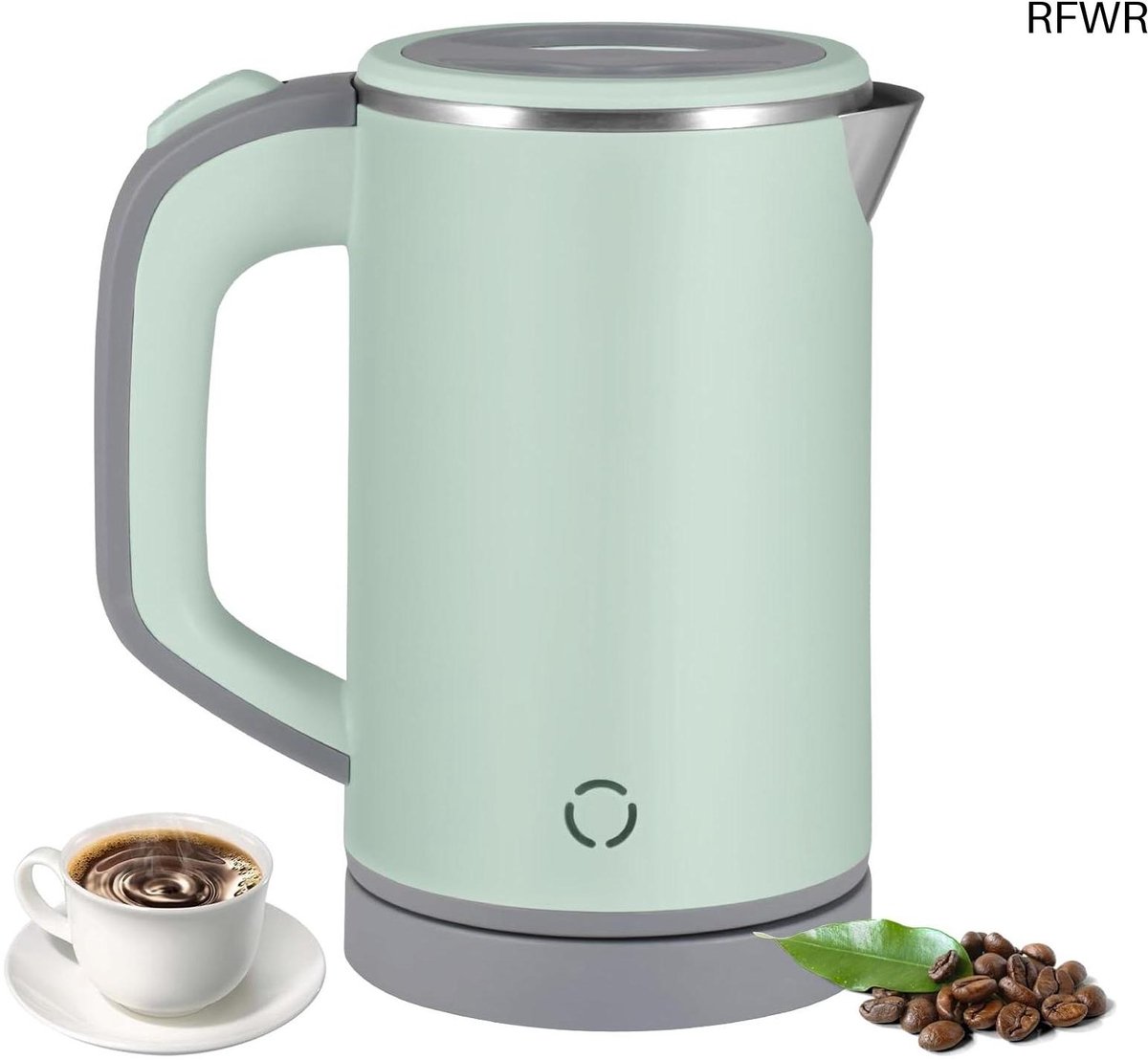RFWR® Compacte Reiswaterkoker - 0,8L, 600W, Stijlvol Groen