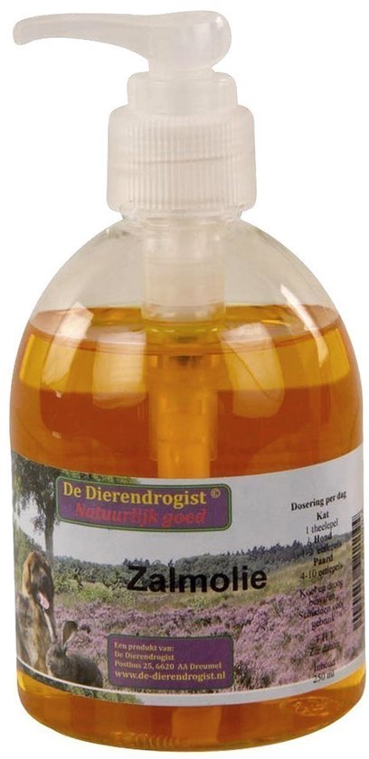 Dierendrogist Zalmolie met Dispenser