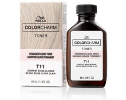 Wella Color Charm Toner - T11 - Lightest Beige Blonde - NIEUWE VERPAKKING - Wella Toner - Haartoner - Anti geel