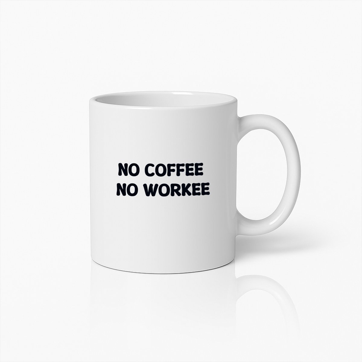 No Coffee No Workee Mok – Grappige Keramische Koffiebeker voor Kantoor en Thuis