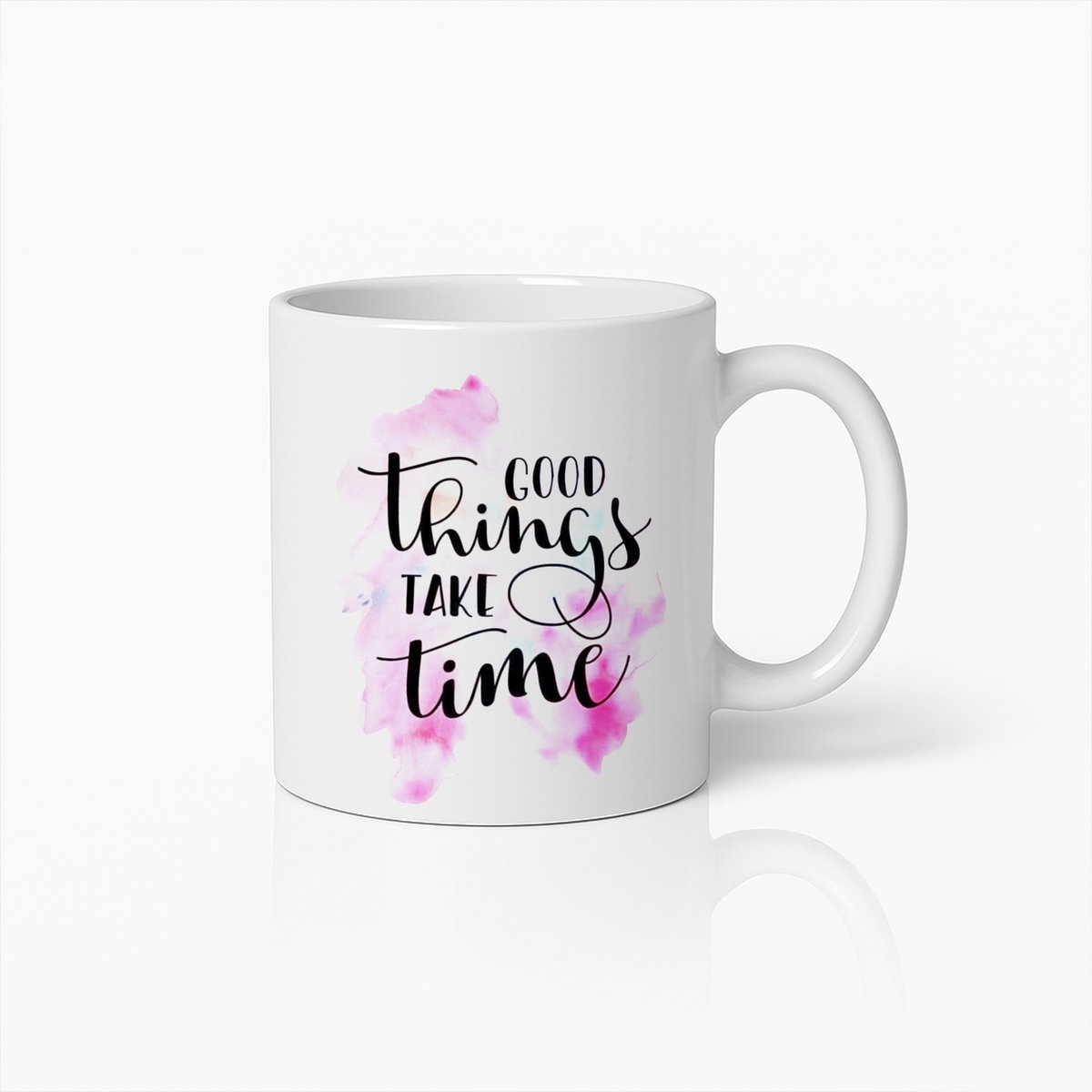 Good Things Take Time Mok – Inspirerende Koffiemok met Positieve Quote