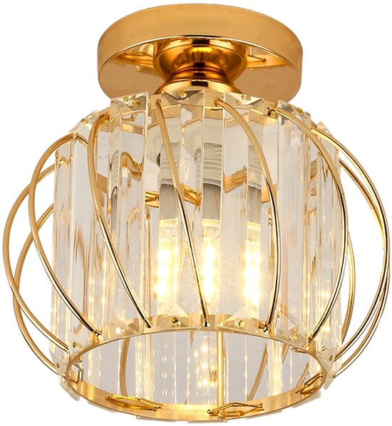 Haobosic - LUXE KRISTALLEN PLAFONDLAMP MET GOUDEN RAND