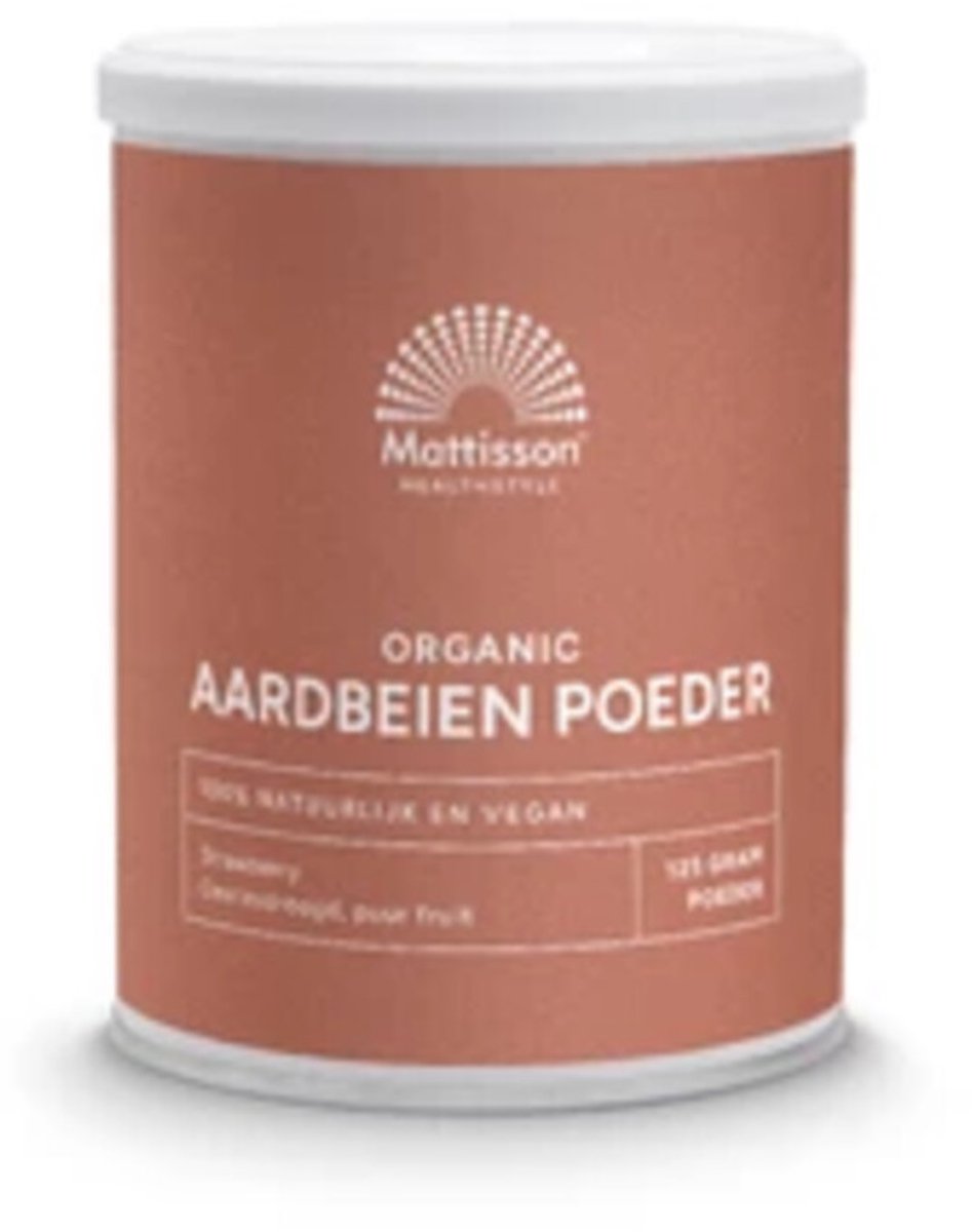 Goedkoopste Mattisson Aardbeien poeder bio 125 Gram