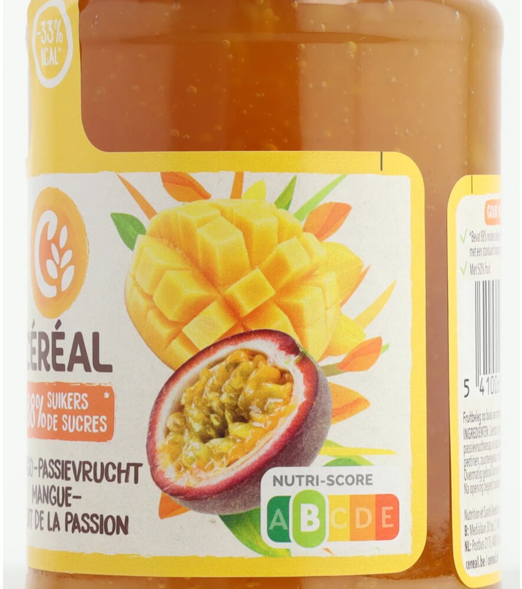 Céréal Jam Mango-Passievrucht - 3 x 270 gr - Voordeelverpakking