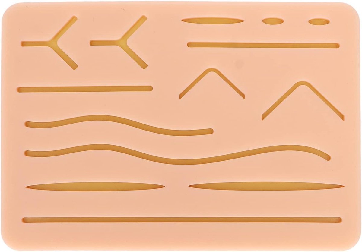 Human Skin Pad Injectie Training Hechtkussen - Medische Oefentraining - Lichtgewicht en Draagbaar - Siliconen Hechtdraad Oefenkussen voor Student Verpleegkundigen - Realistisch Huid Model - Geschikt voor Training - Duurzaam en Herbruikbaar